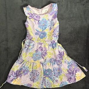 The Children's Place Floral Dress in Purple and Yellow